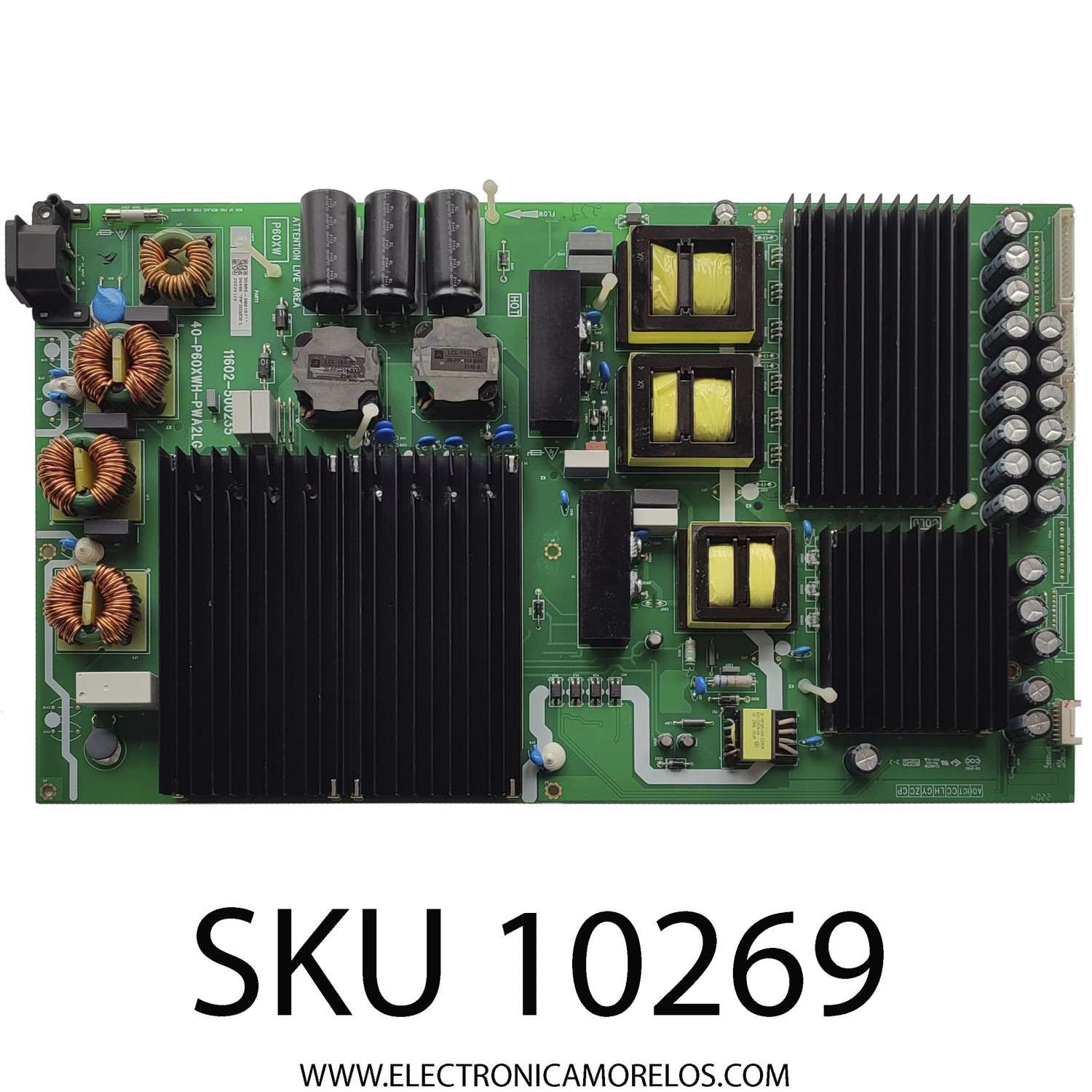 FUENTE DE PODER PARA TV TCL / NUMERO DE PARTE 30805-000107 / 40-P60XWH-PWA2LG / 11602-500235 / PW*20330239 / 20220122 / PANEL LVU980NDJL CD9W02 V1 / DISPLAY ST9751D01-2 VER.2.1 / MODELO 98R754	